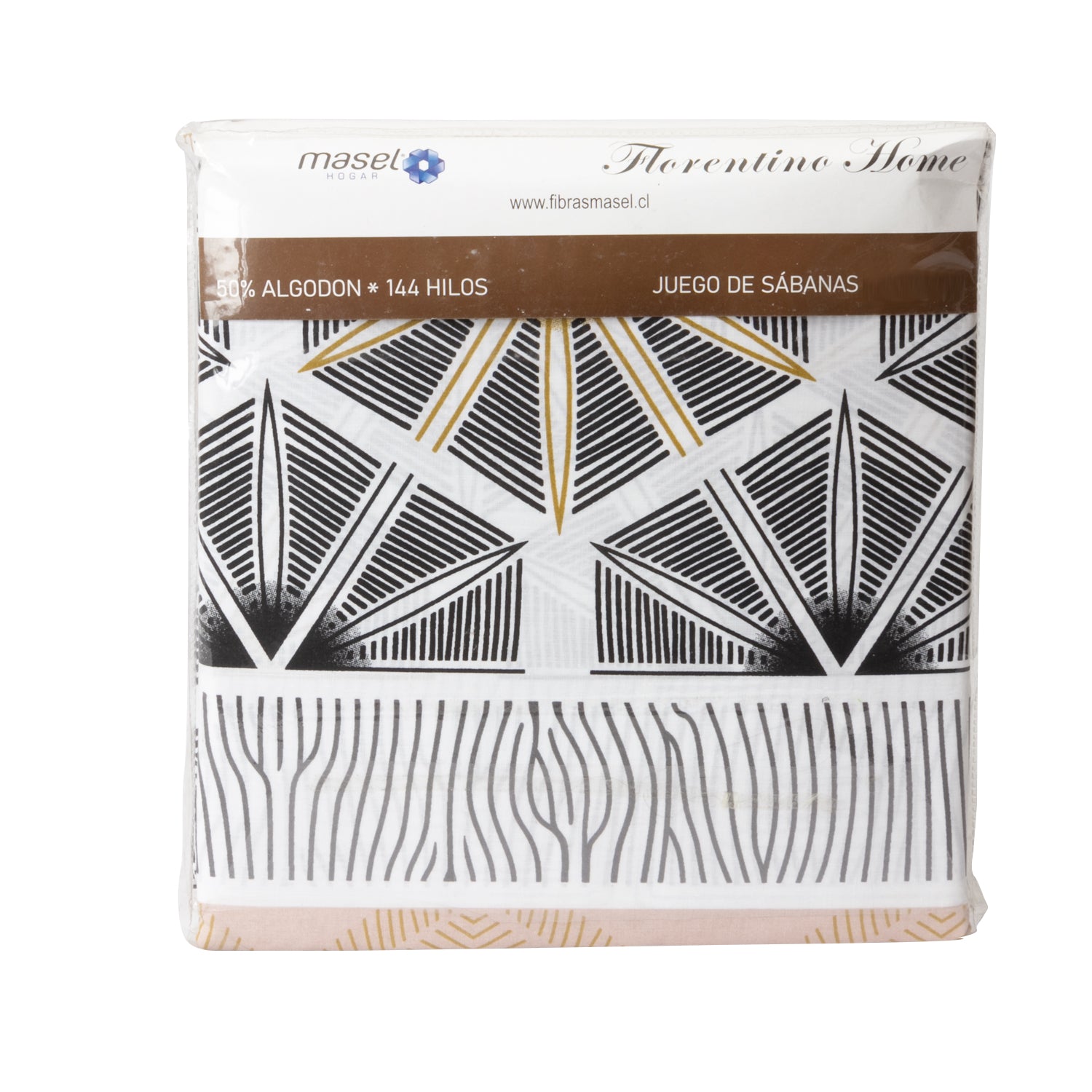 Juego de Sabanas Modelo Tie Plaza KING Beige