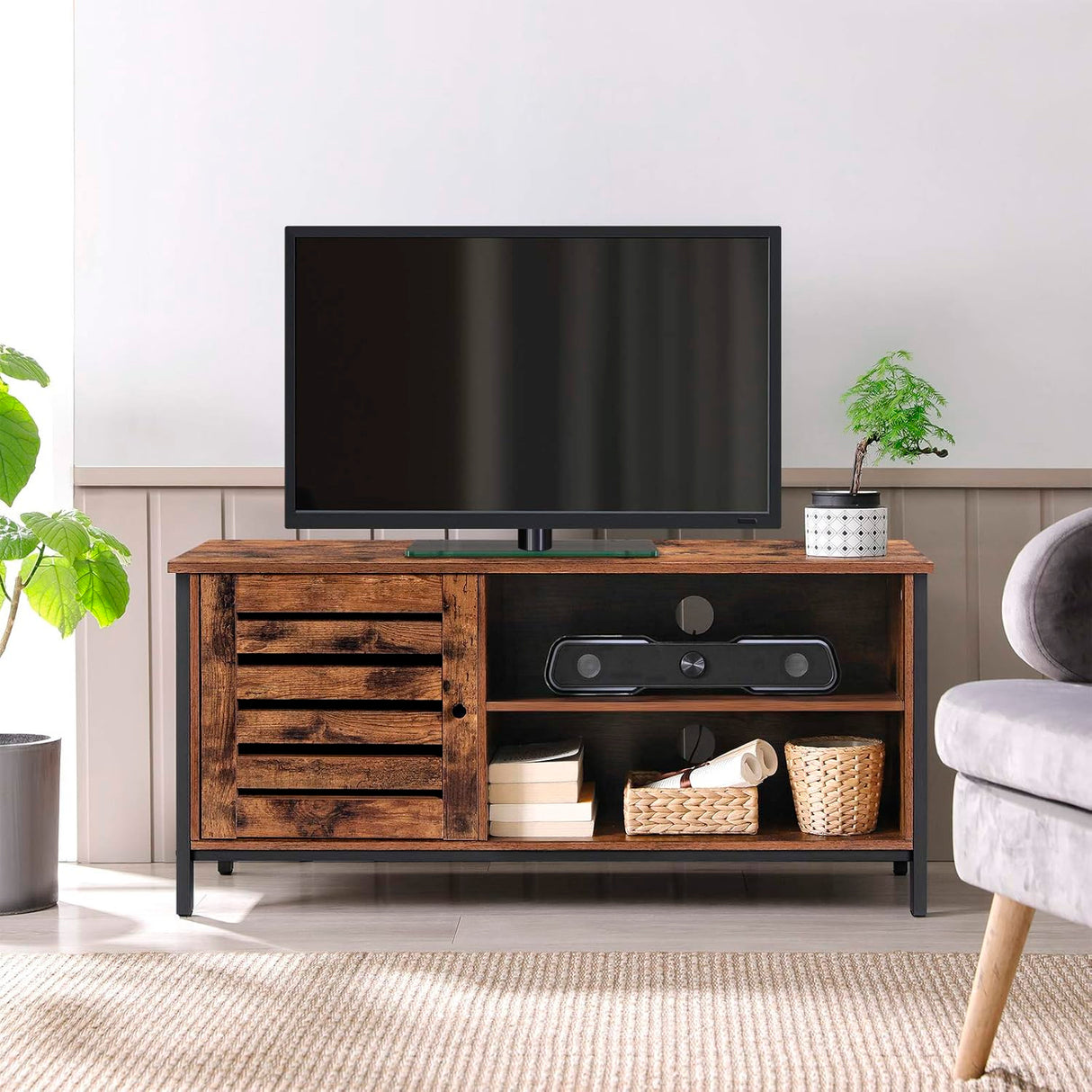 Rack de TV Rustik Madera Oscura Walnut