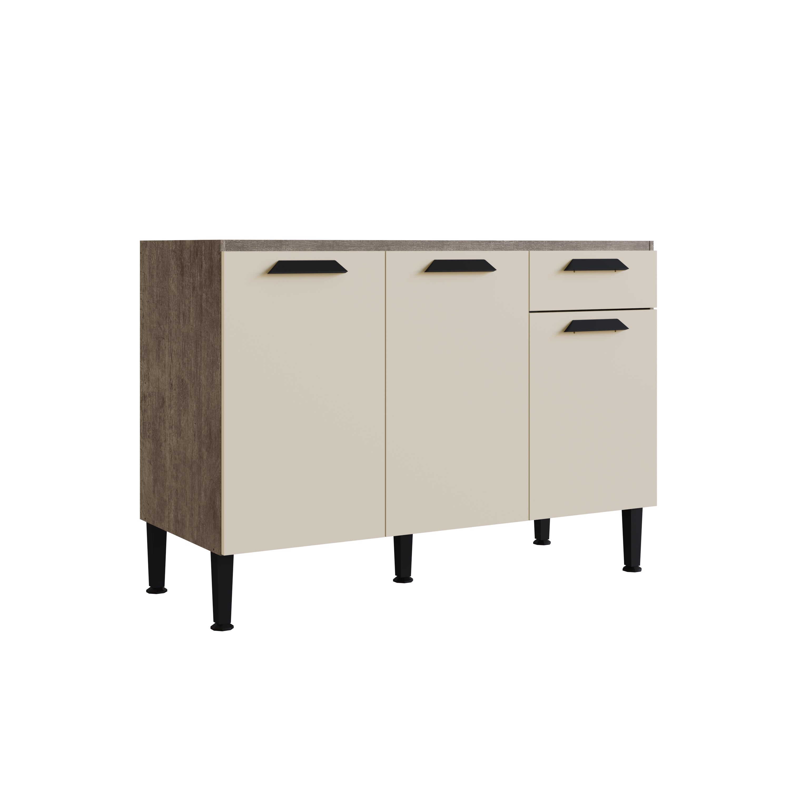 Mueble base 3 puertas 1 cajon Essencia 1012