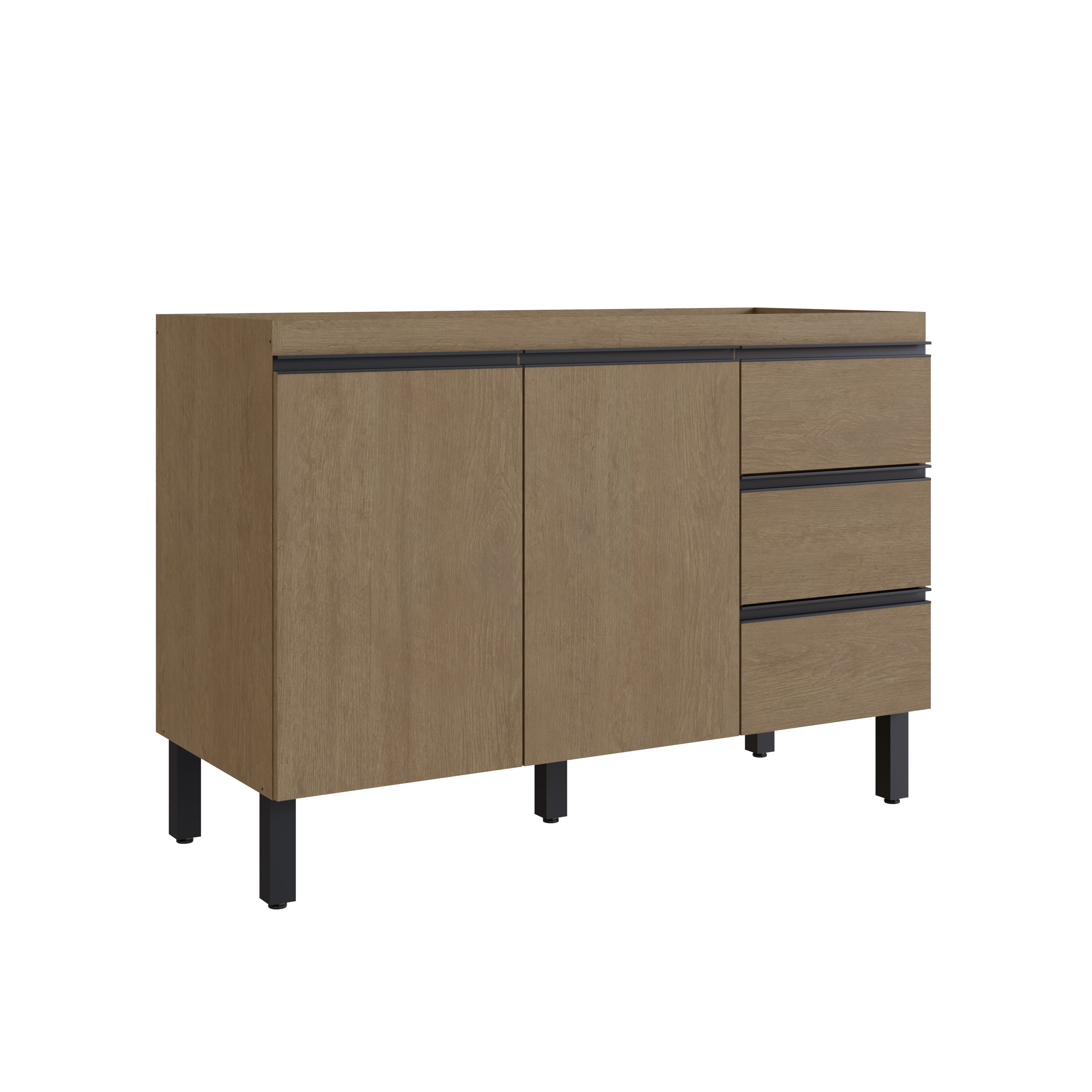 Mueble base 2 puertas 3 cajones Modelo Maju 1091