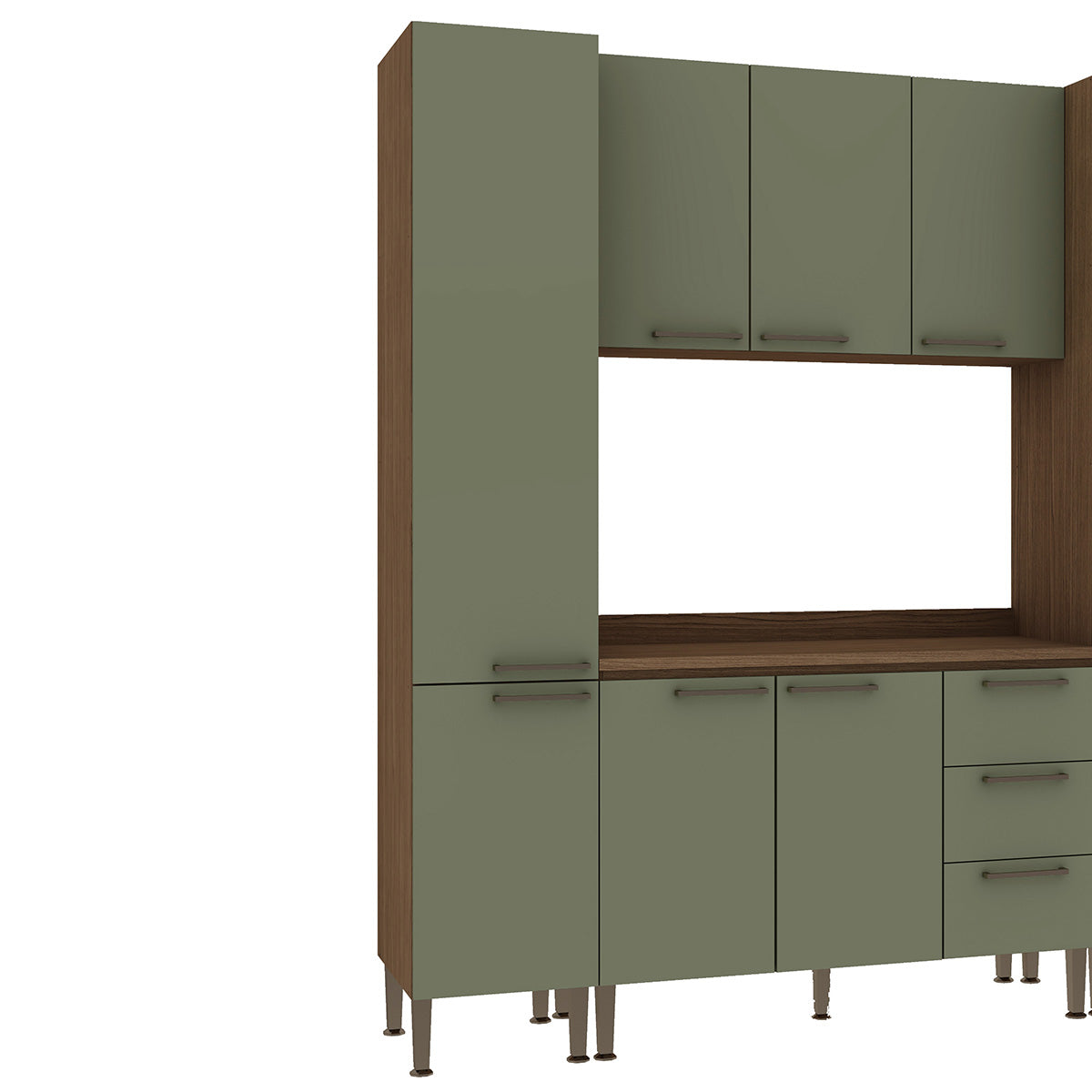 Despensa Alta 2 Puertas de Cocina Conecta 400 - Alecrim 1308L.0001