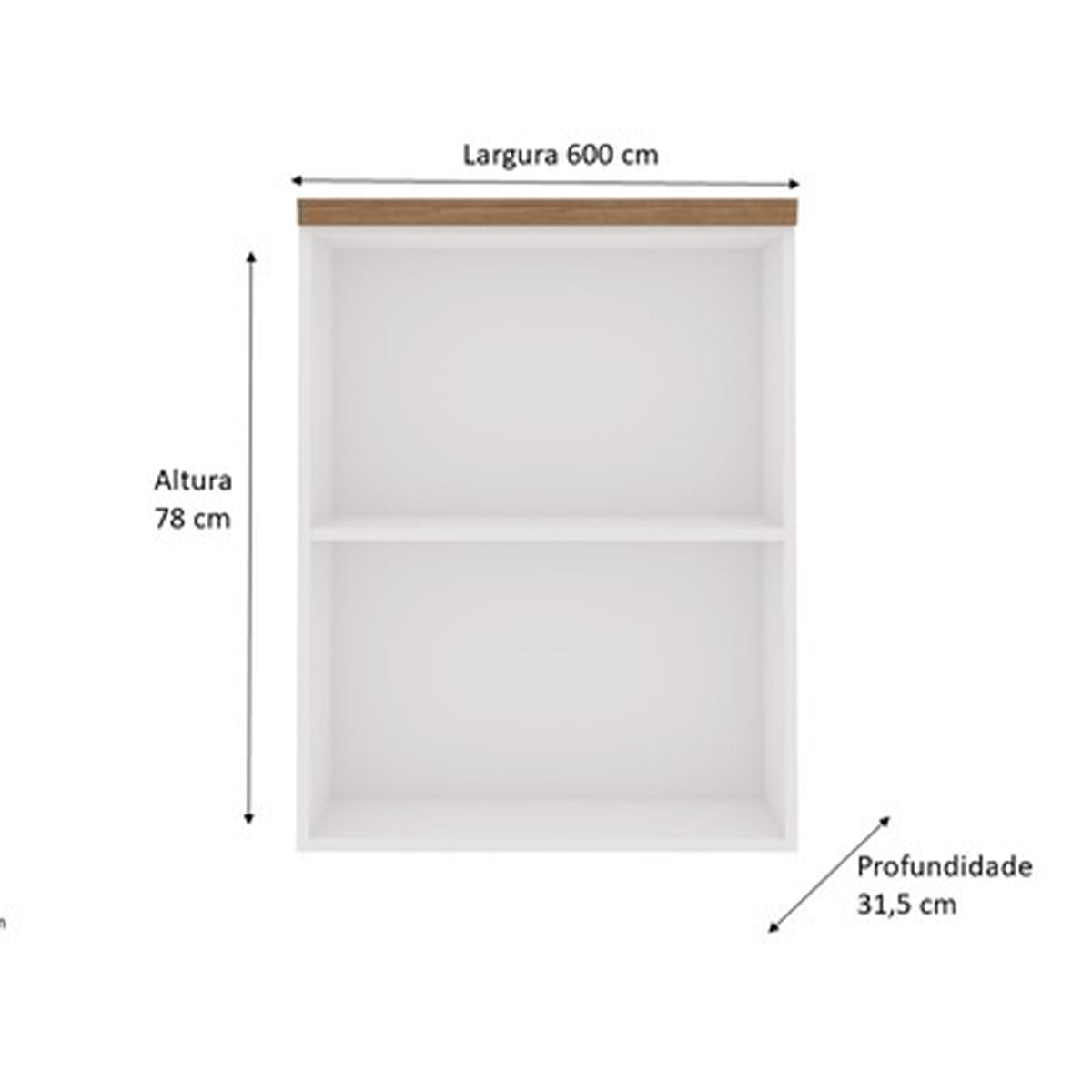 Mueble Mural Aéreo 800 de Cocina 1 Puerta Blanco Studio 1506