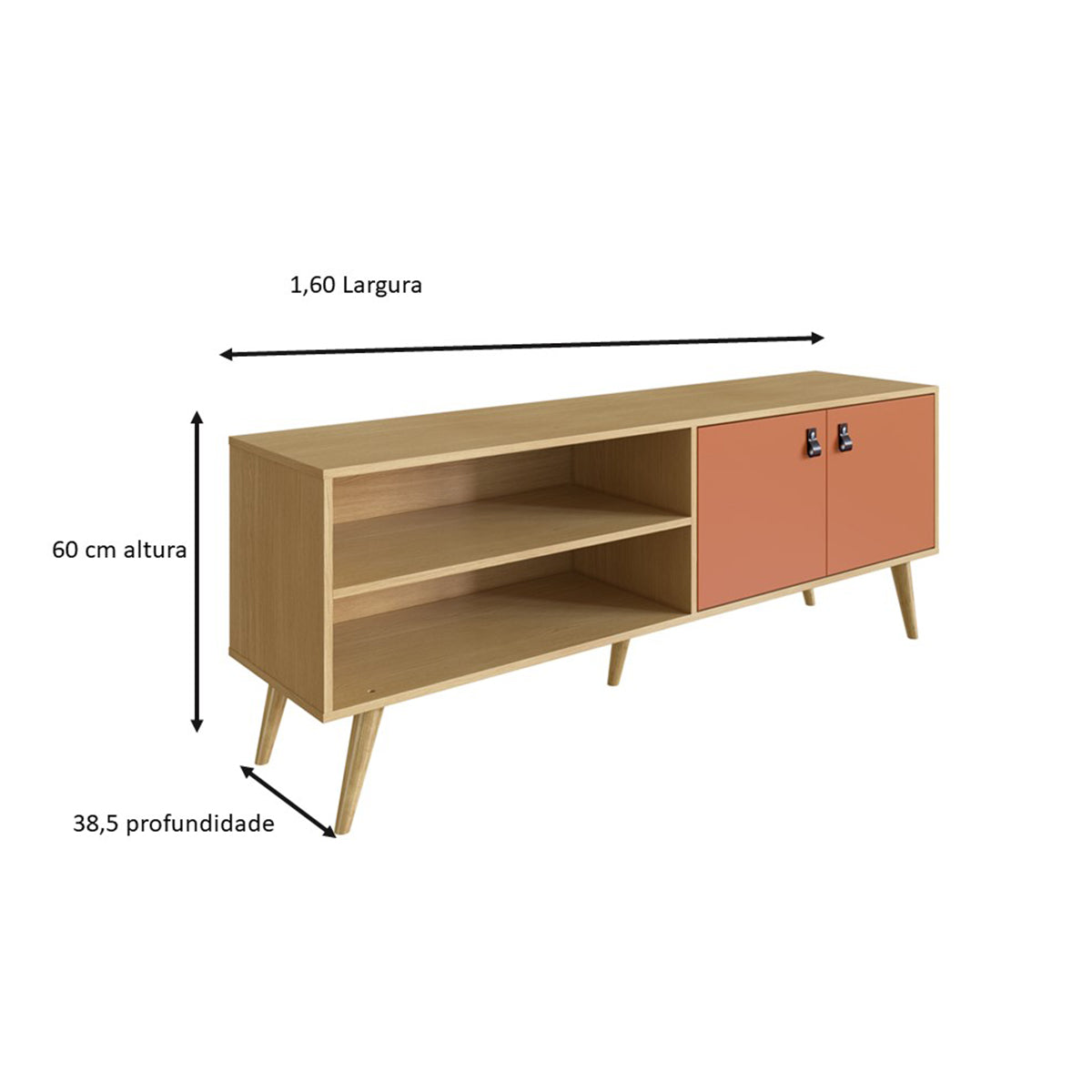 Rack TV Amber 160 2 Puertas Orange