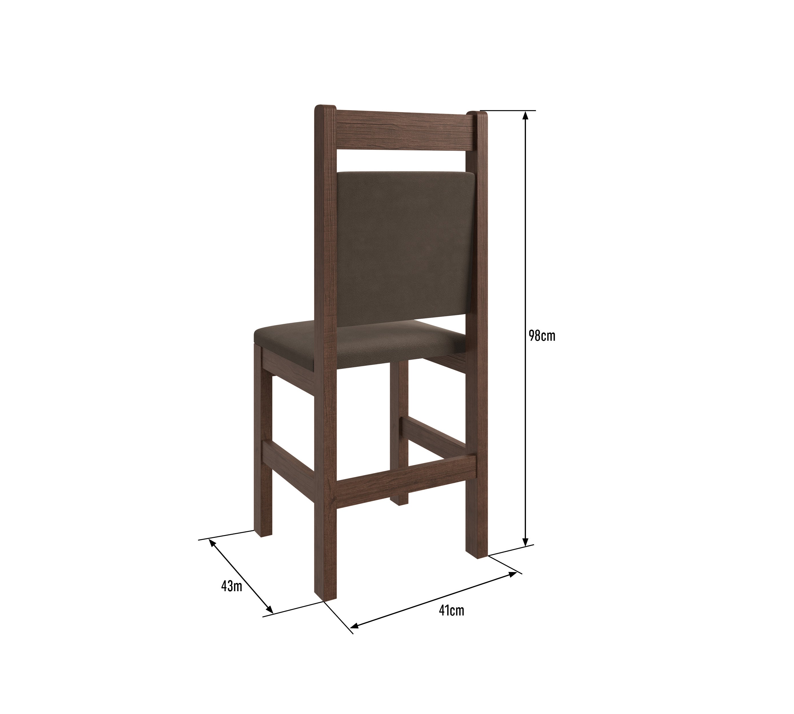 Juego de Comedor 4 Sillas Tabaco/Off White // 115.TO-17.TCA