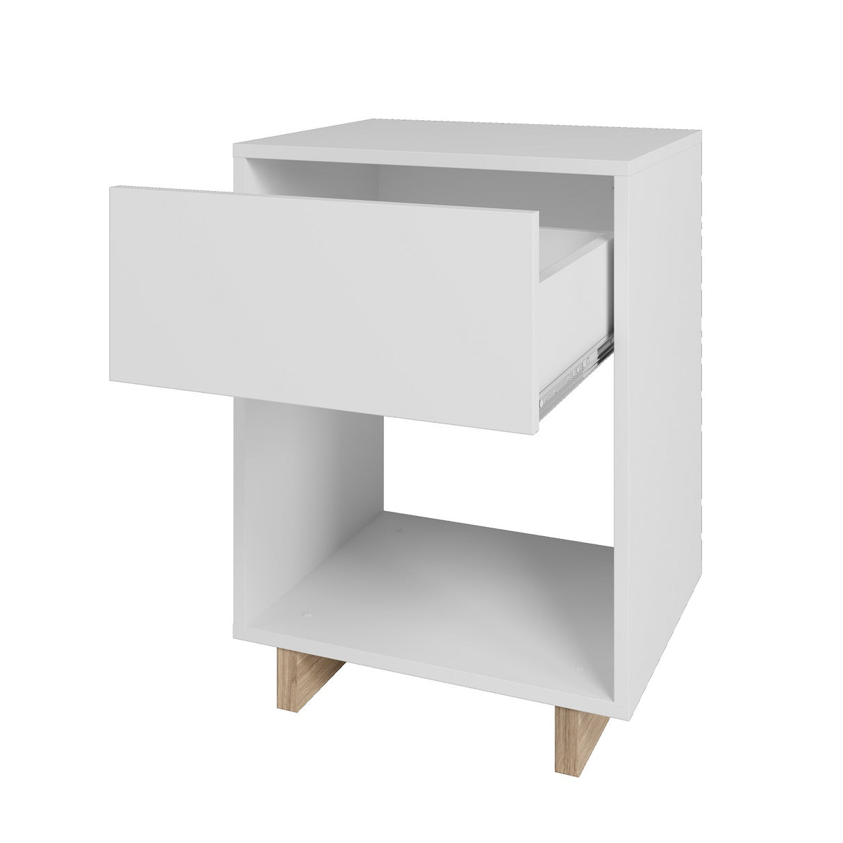 Velador Bahia Blanco Castaño 1 Cajon