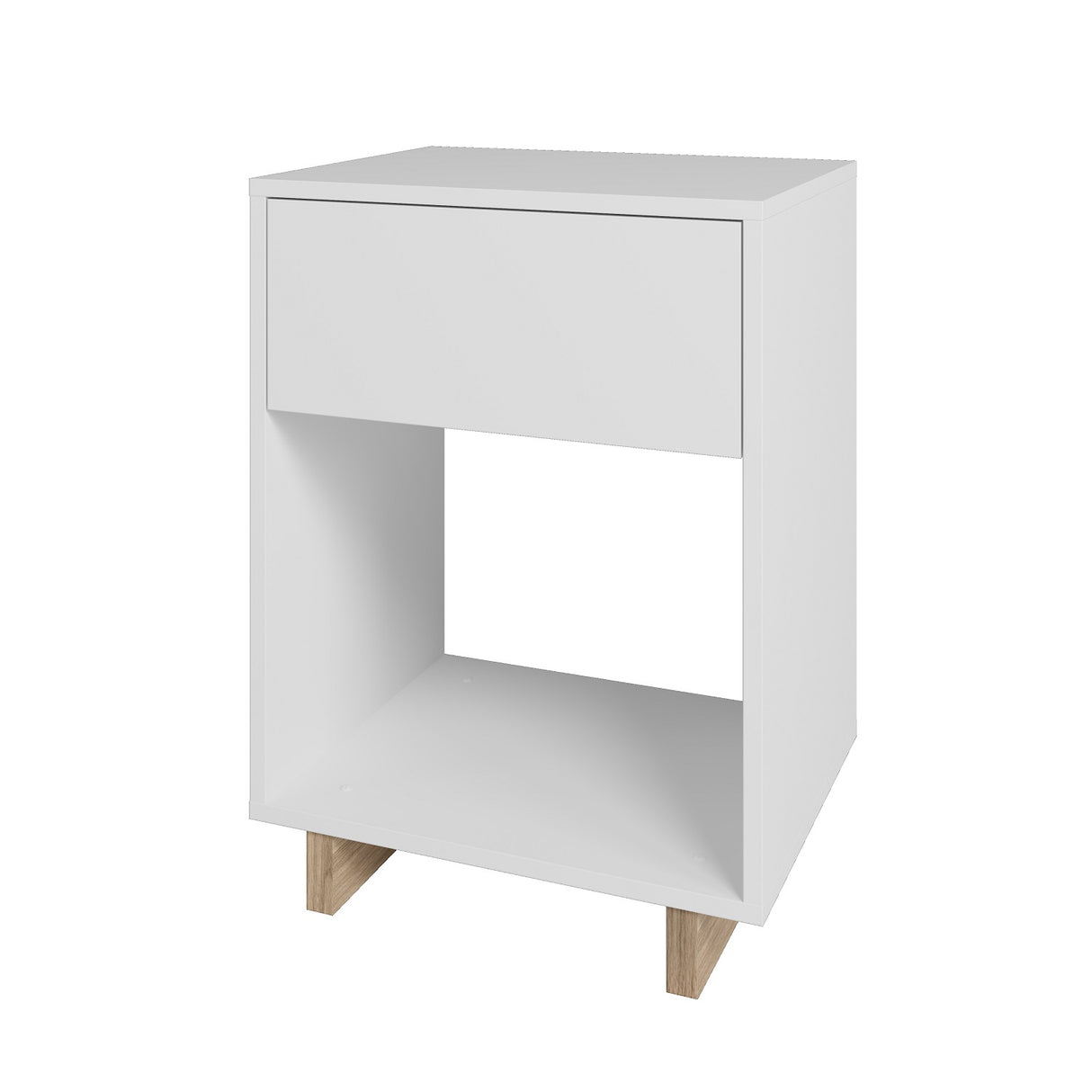 Velador Bahia Blanco Castaño 1 Cajon