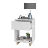 Velador Bahia Blanco Castaño 1 Cajon
